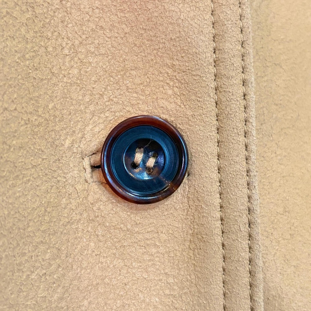 REFORMATION- Veda Beck Leather Oat Distressed Trench Coat- Women’s Medium. - Picture 8 of 10